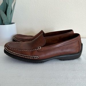 BASS Fairview Brown Nubuck Leather Slip On Loafers Men’s 10.5M Made in Brazil
